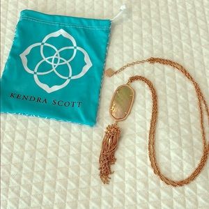 Kendra Scott rose gold Rayne necklace